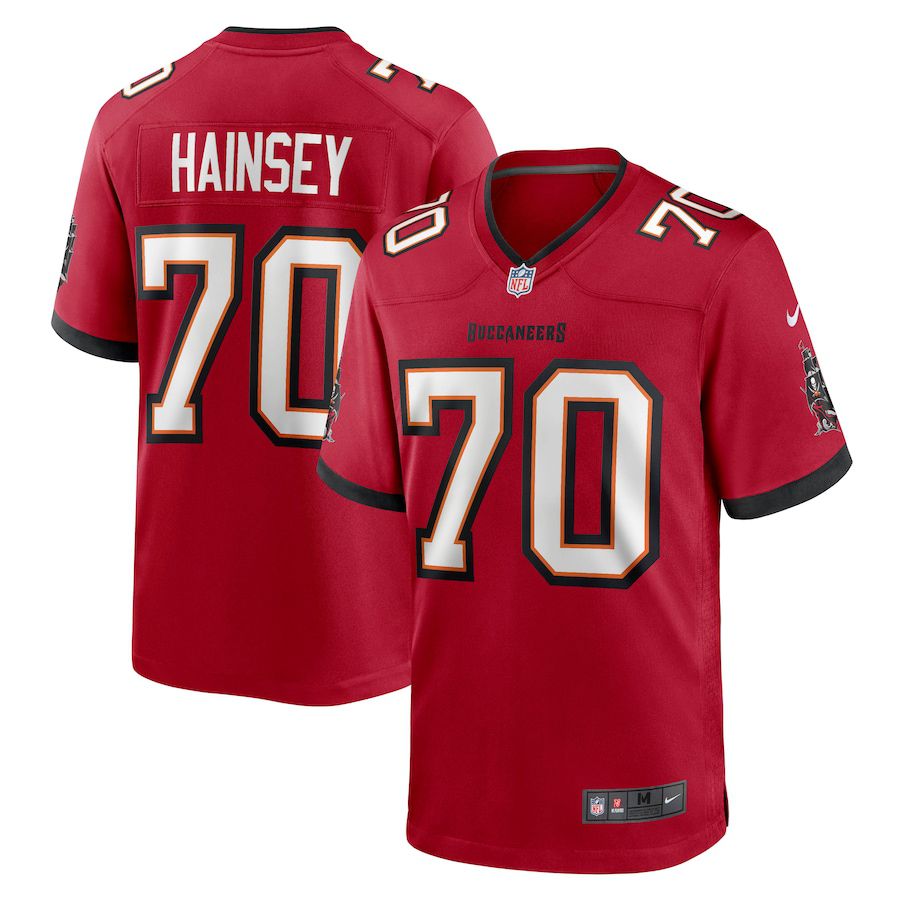Men Tampa Bay Buccaneers #70 Robert Hainsey Nike Red Game NFL Jersey->tampa bay buccaneers->NFL Jersey